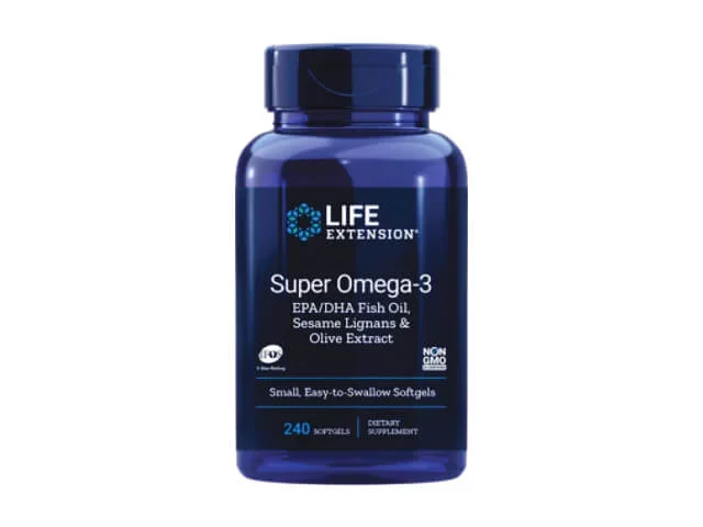 SUPER OMEGA–3 EPK/DHK S SEZAMOVIMI LIGNANI & IZVLEČKOM OLJK, 240 mehkih kapsul