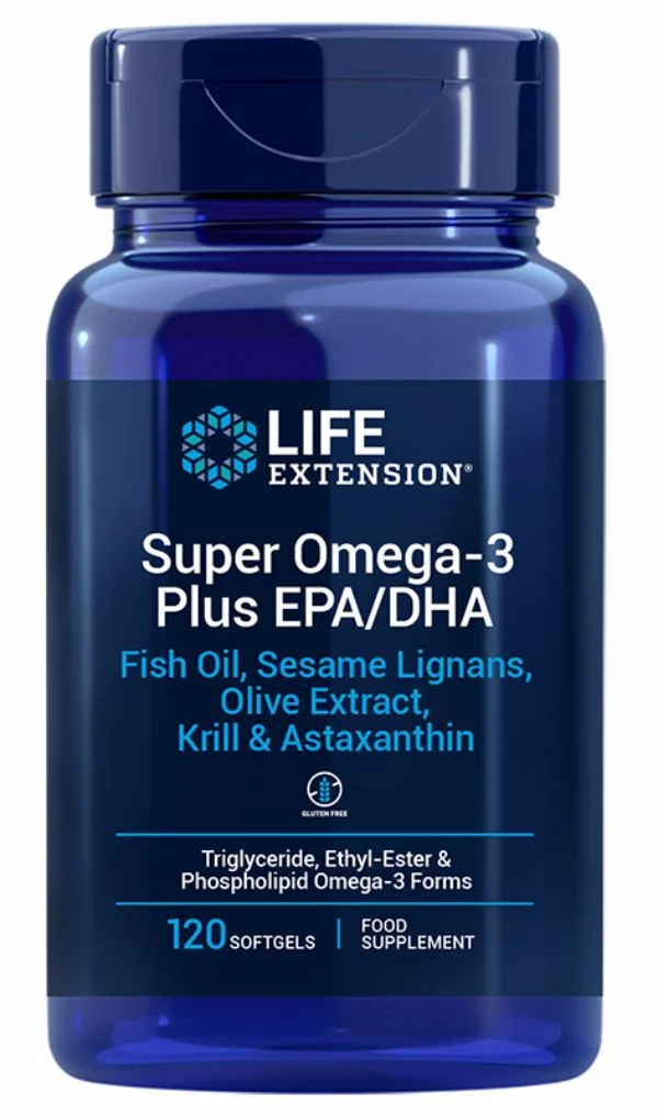 SUPER OMEGA–3 PLUS EPK/DHK S SEZAMOVIMI LIGNANI, IZVLEČKOM OLJK, KRILOM IN ASTAKSANTINOM